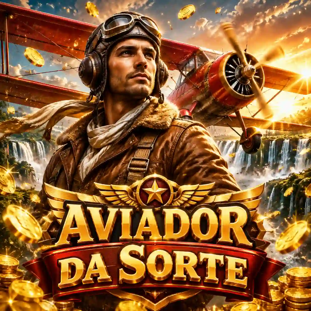 Avião decolando em cenário noturno representando o jogo estilo Aviator